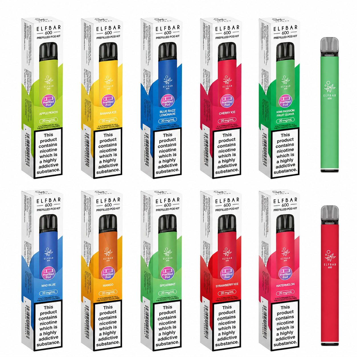 ELF BAR 600 PREFILLED POD KIT PACK OF 10