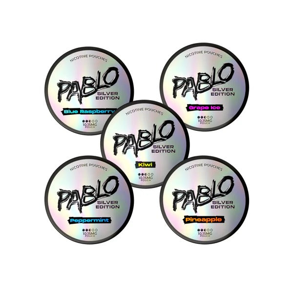 PABLO SILVER NIC  POUCHES PACK OF 10