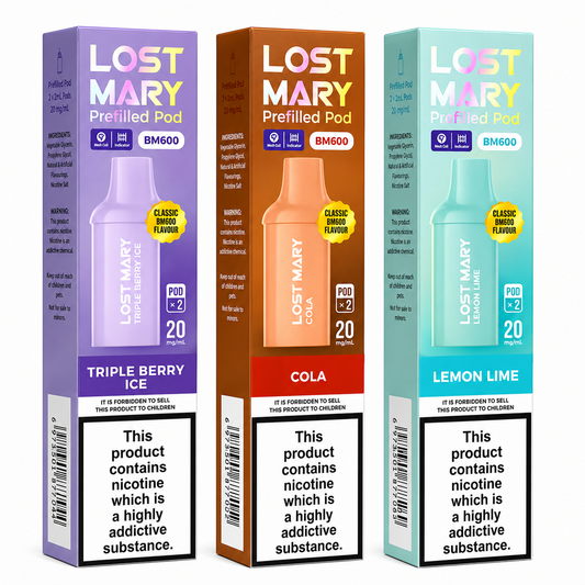 LOST MARY 600 PREFILLED POD PACK OF 10
